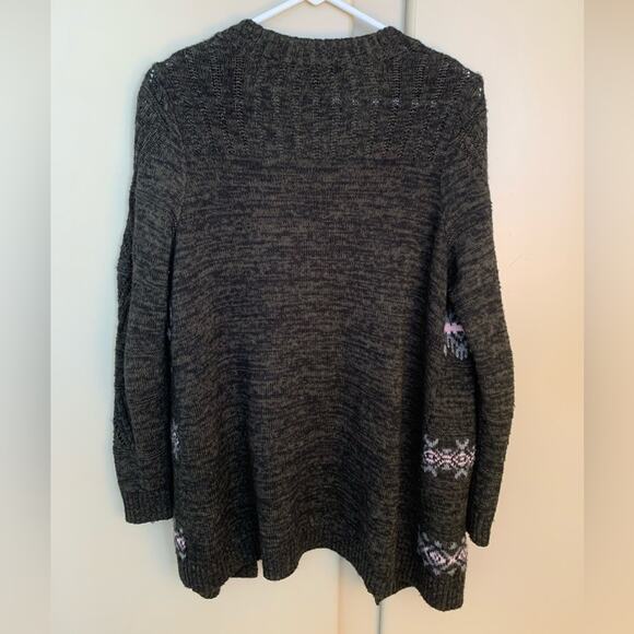 Torrid Fair Isle Open Knit Longline Cardigan Torrid Size 0 - Picture 8 of 8
